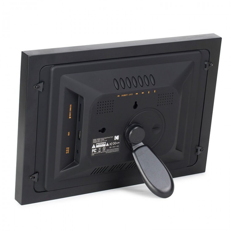 Rama foto digitala Kodak RDPF-1020W, 10 inch, redare video, functie de ceas si calendar, cadru din lemn, Negru