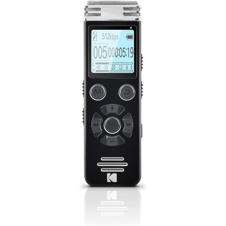 Reportofon Kodak VRC450, Microfon stereo, MP3, USB, Slot microSD, 8GB, Negru