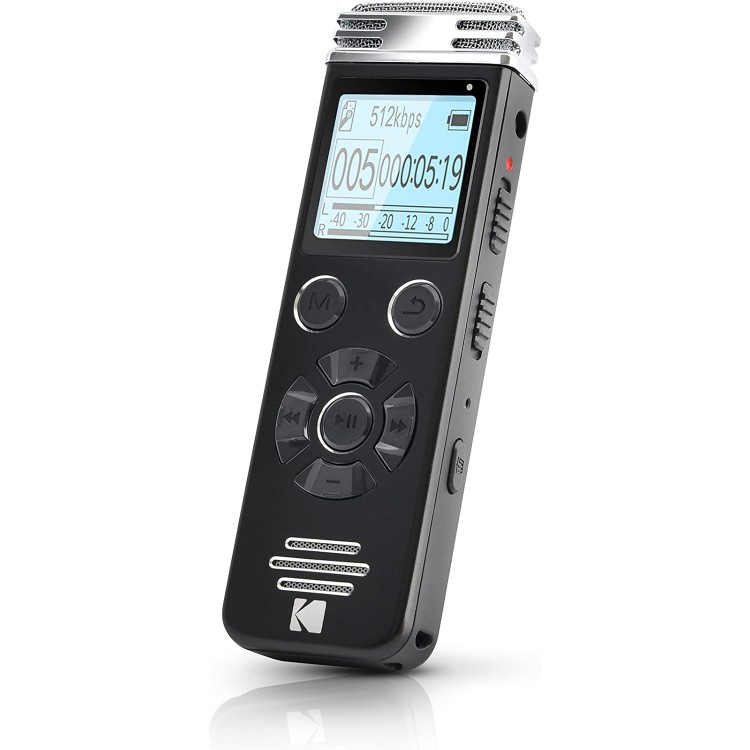 Reportofon Kodak VRC450, Microfon stereo, MP3, USB, Slot microSD, 8GB, Negru