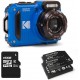 Aparat Foto Subacvatic Kodak PixPro WPZ2, 16 MP, Zoom 4X, Full HD, include acumulator suplimentar si card 16 GB, Albastru