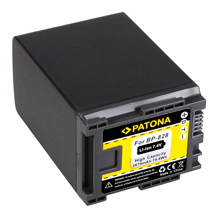 PATONA | Acumulator tip Canon BP-828 BP-820 XA20 XA25 2670 mAh