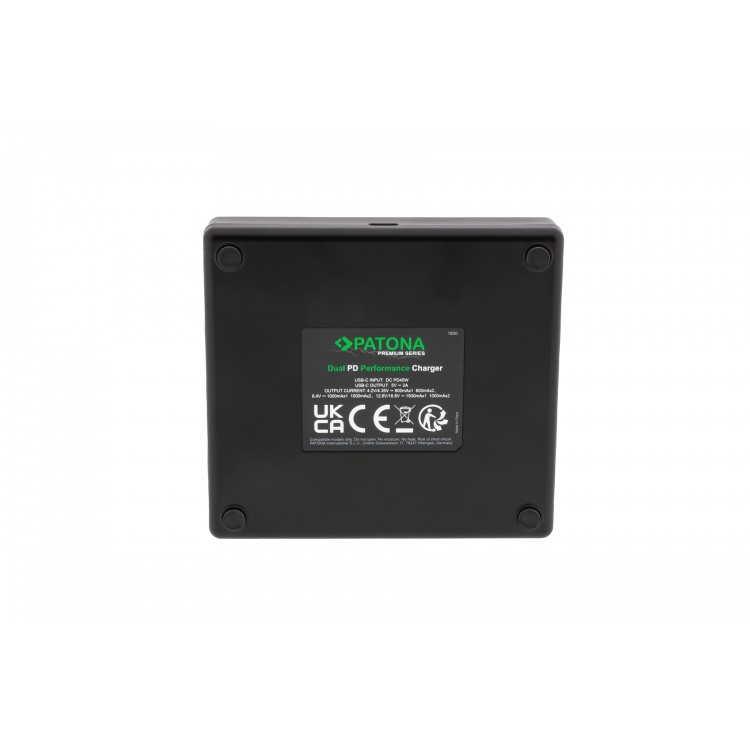 Incarcator rapid Patona Premium Dual PD Performance pentru Panasonic DMW-BLK22, functie Powerbank, include cablu USB-C