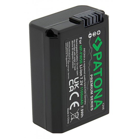 Acumulator PATONA Premium NP-FW50,1100mAh, pentru Sony NP-FW50 NEX-3 NEX.3C NEX-5 NEX.5A NEX-7