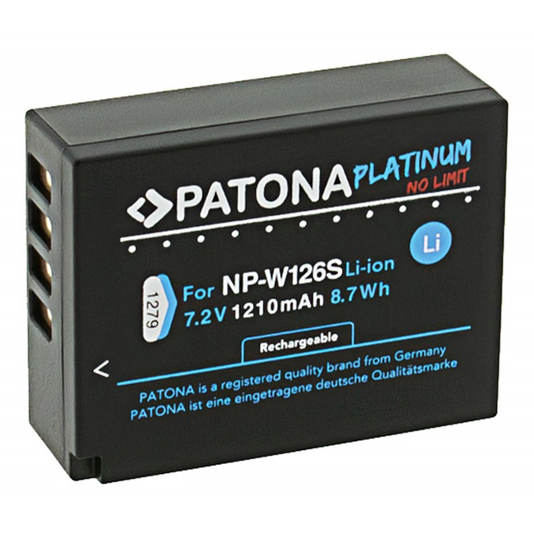 Acumulator PATONA Platinum tip FUJI NP-W126 S NP-W126S XPro 1 XT2 Grip VPB-XT2 VPB-XT3 XT3
