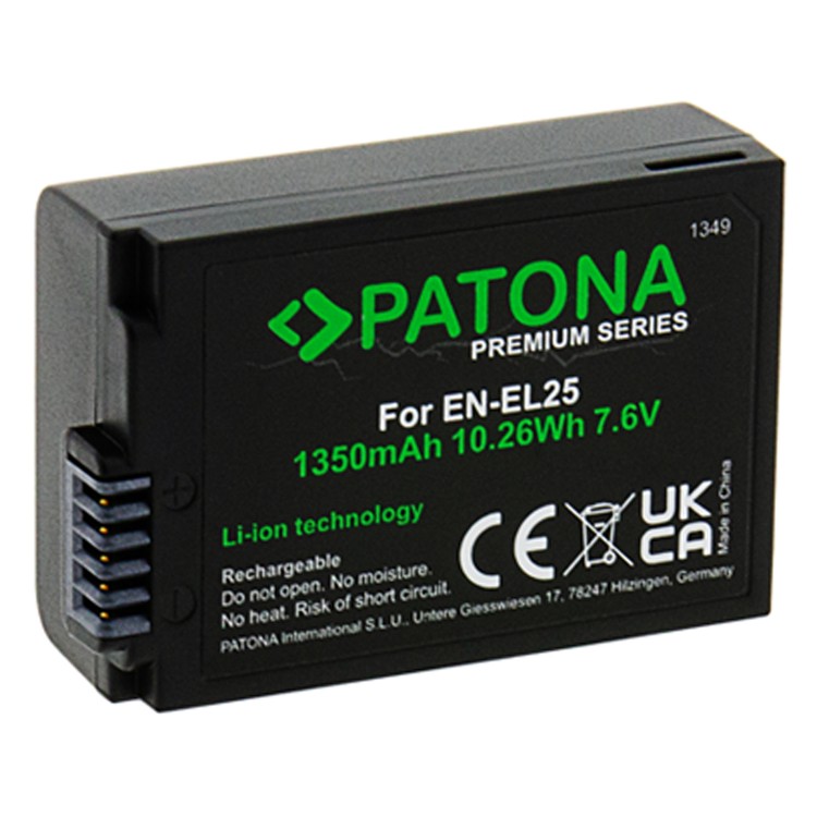 Acumulator Patona Premium EN-EL25 1350mAh, pentru Nikon Z50, Z fc