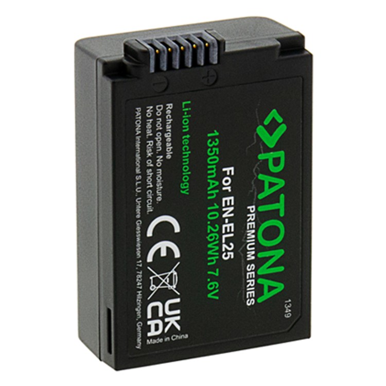 Acumulator Patona Premium EN-EL25 1350mAh, pentru Nikon Z50, Z fc
