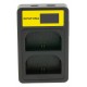 Incarcator smart DUAL USB LCD PATONA pentru 2 acumulatori Canon LP-E6