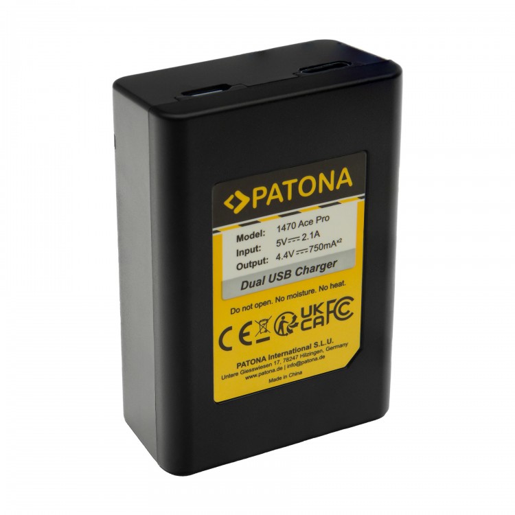 Incarcator Dual Patona pentru Insta360 Ace / Ace Pro, include Cablu USB-C