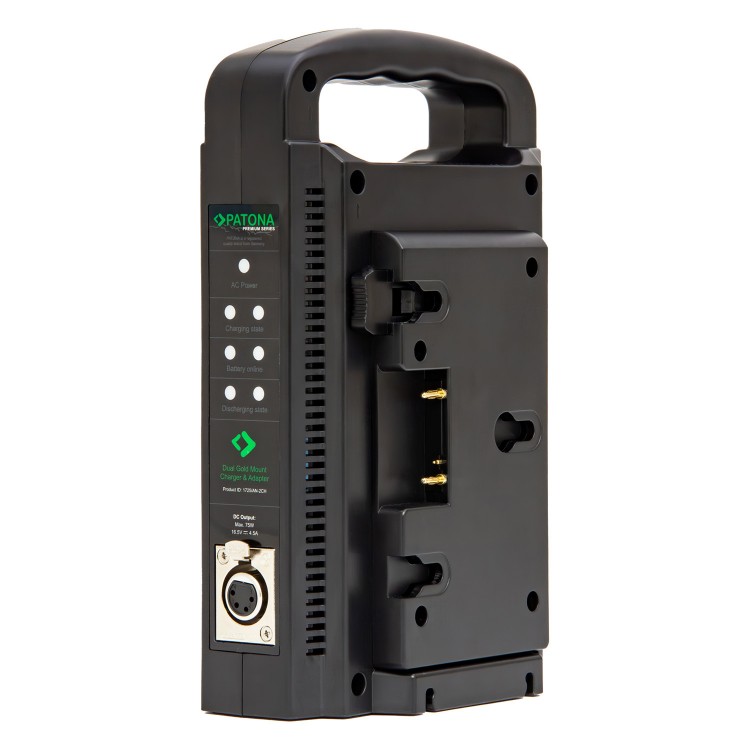 Incarcator DUAL Patona Premium Gold Mount pentru Panasonic AN-190W BL-BP150 BP-150S cu cablu XLR cu 4 pini