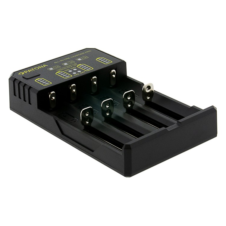 Incarcator USB Patona All in one Charger Pro pentru baterii CR123A, AA / AAA, 14500, 16340, 18650, 26650