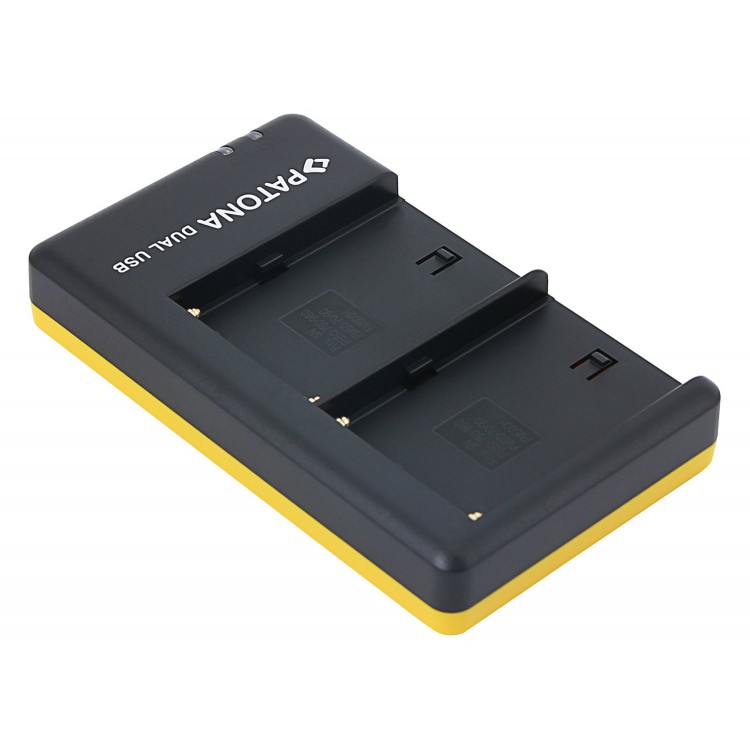 Pachet Incarcator Patona Dual USB, 2 x Acumulatori Patona pentru Sony NP-F550 si Microfibra Smardy