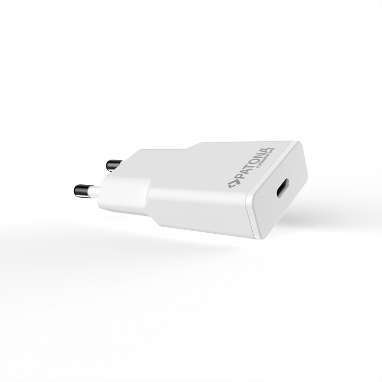 Adaptor plat PATONA Platinum GaN PD20W alb 1x USB-C PD3.0 QC3.0