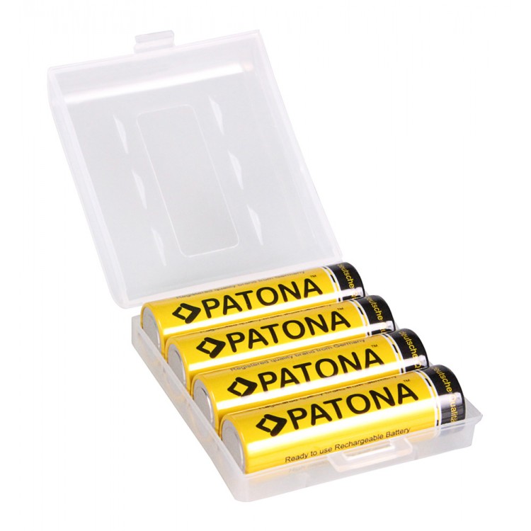 Pachet incarcator rapid pentru acumulatori AA/AAA cu display si 4 acumulatori Patona AA 2450 mAh