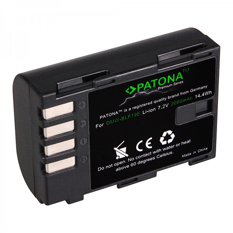 Pachet 2x acumulator PATONA Premium DMW-BLF19 pentru Panasonic Lumix DMC-GH3 GH3A GH4