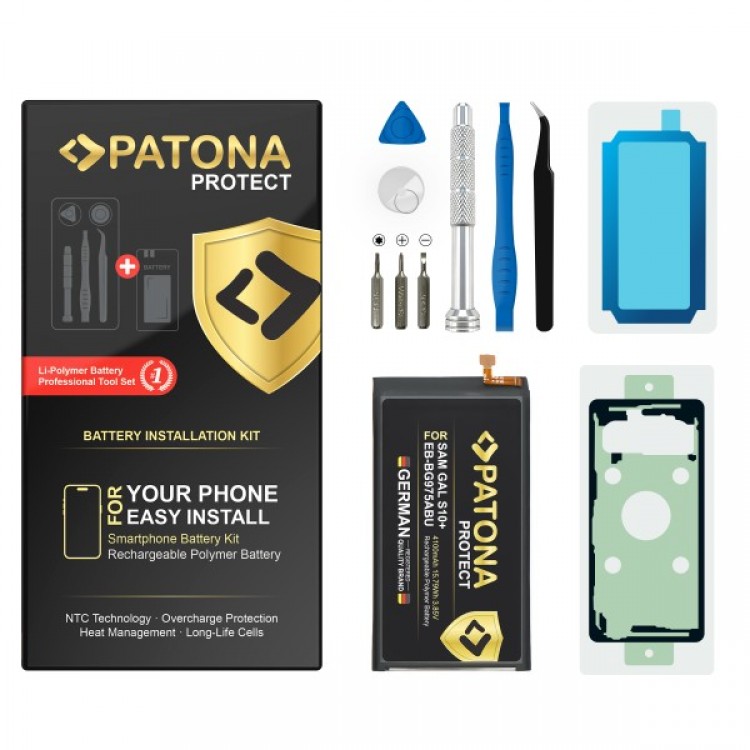 Baterie PATONA PROTECT pentru Samsung Galaxy S10 Plus SM-G975F EB-BG975BU, include kit de instalare