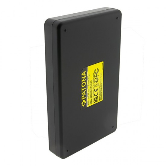 Incarcator dual PATONA pentru Ricoh DB-120 GR IV, include cablu USB-C