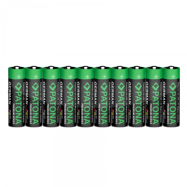 Baterii alcaline Patona Premium, AA Mignon LR06, set 10 bucati