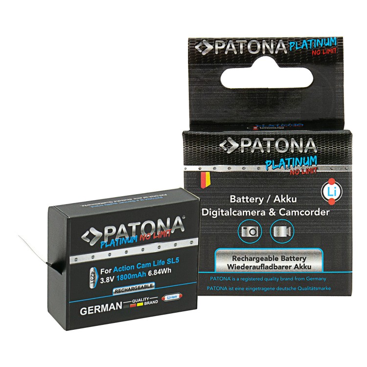 Acumulator Patona Platinum pentru PATONA Action Cam Life SL5