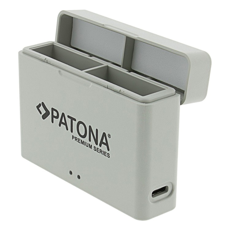 Incarcator PATONA Premium Dual Charger pentru acumulator DJI Osmo Action 3 4 si 5 BCX202, Include cablu USB-C