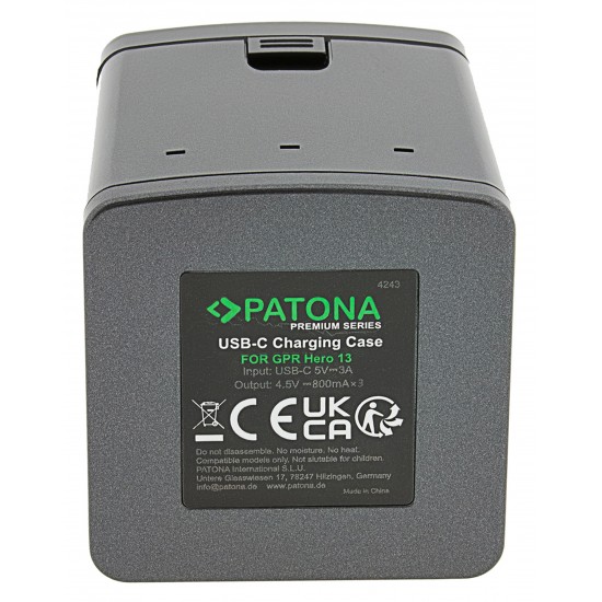 Incarcator triplu Patona pentru GoPro Hero 13