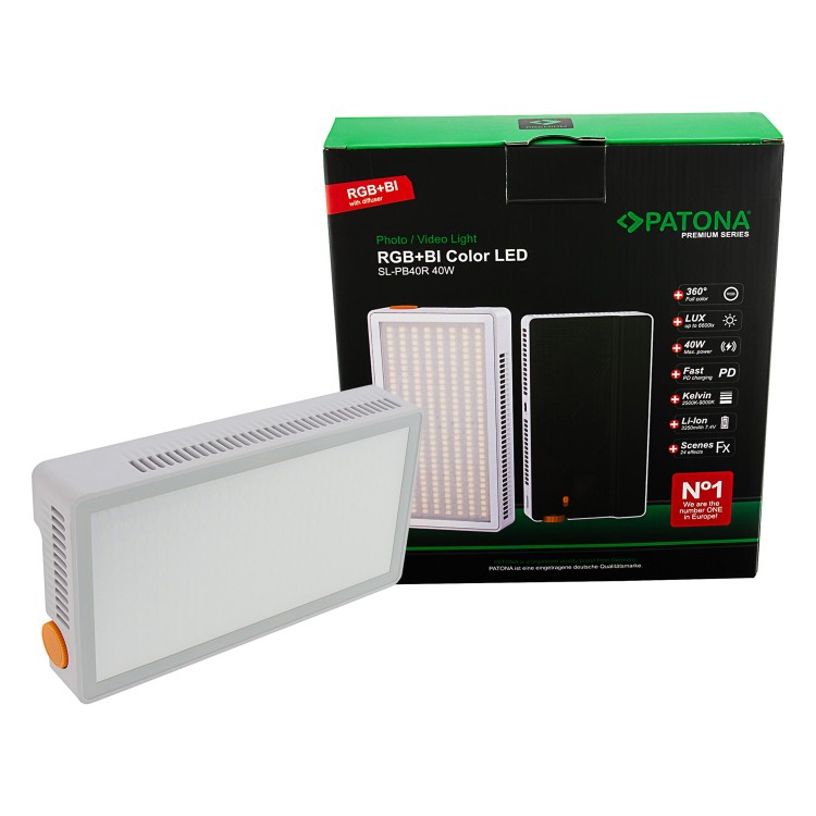 Lampa Led profesionala Patona Premium LED 40W cu 120 LED-uri RGB,128 LED-uri bicolore si 24 de efecte