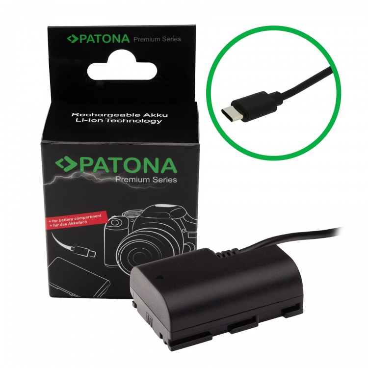 Adaptor alimentare USB-C Patona Premium VP-DRE6 pentru Canon XC10 EOS R EOS 80D 7D 70D 6D