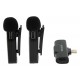 Set 2 microfoane lavaliera wireless Patona Premium pentru iPhone si iPad