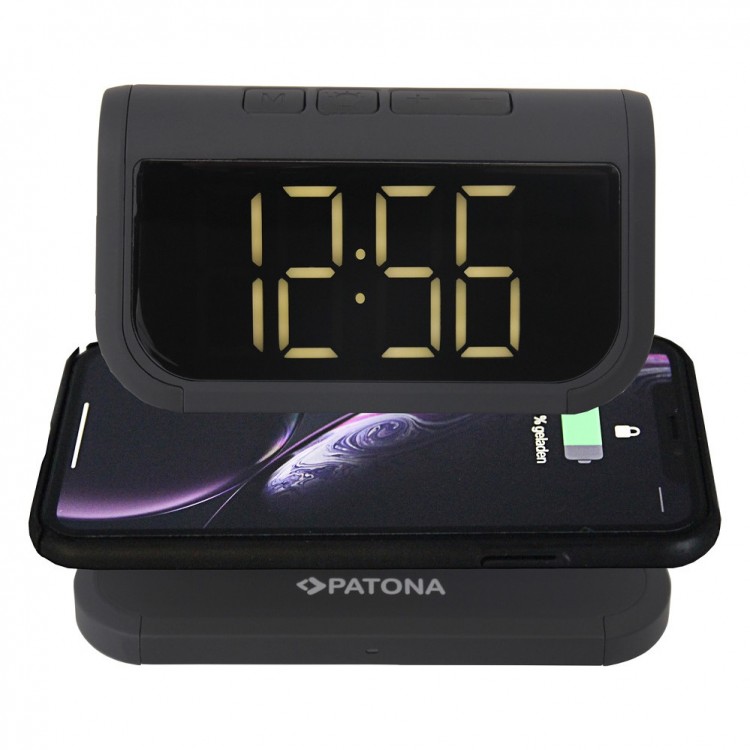 Ceas desteptator Patona, Incarcare Wireless 10W si dezinfectare UV