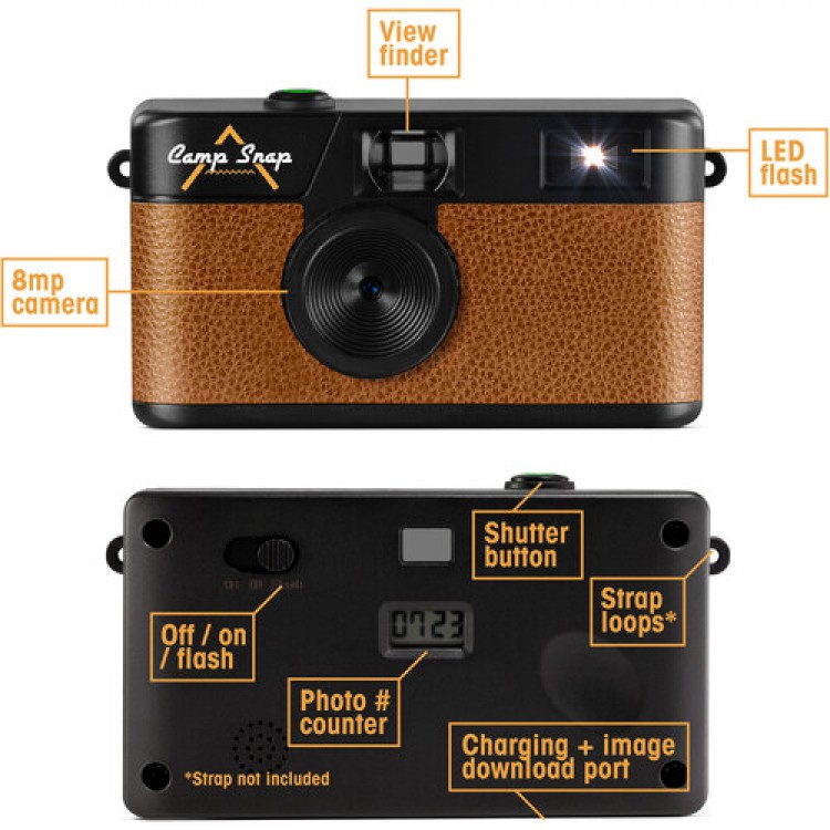 Aparat Foto Digitala Retro Camp Snap CS-V105, 8 MP, Maro