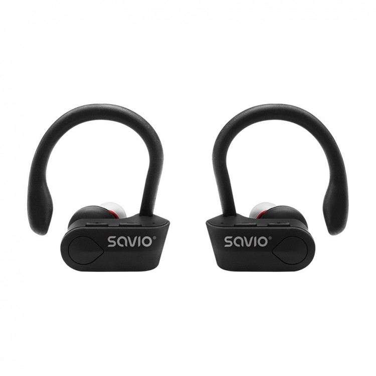 Casti Wireless, Savio TWS-03, pentru Ios & Android, Bluetooth 5.0, Negru