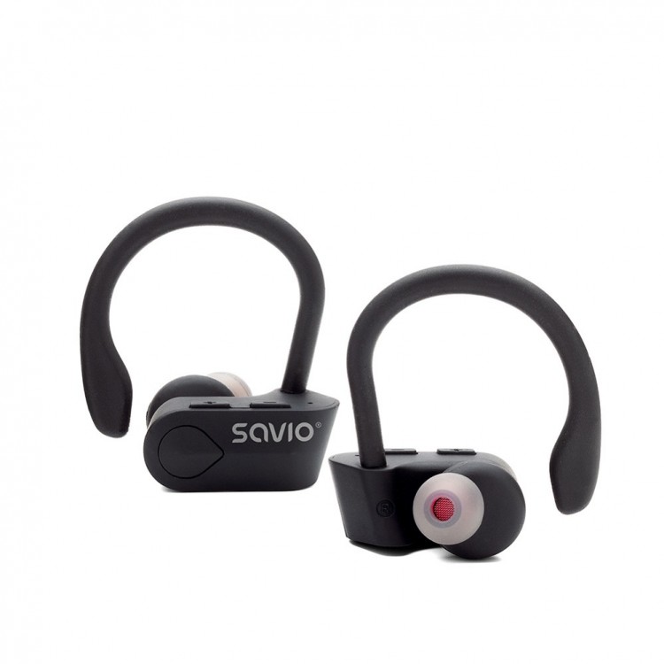 Casti Wireless, Savio TWS-03, pentru Ios & Android, Bluetooth 5.0, Negru