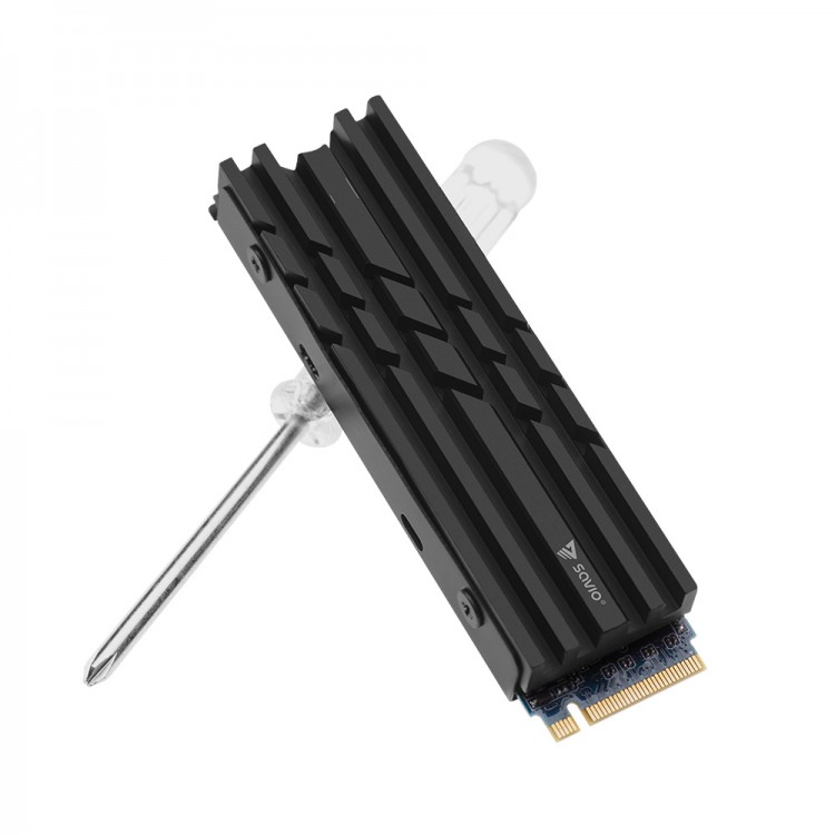 Cooler M.2 NVME Savio AK-60, compatibil M.2 2280, pentru PC si Playstation 5