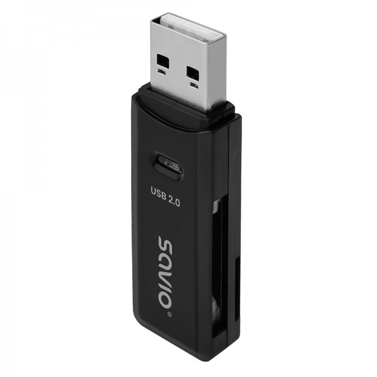 Cititor Carduri Savio AK-63, USB 2.0 pentru carduri SD, SDHC, SDXC, microSD, microSDHC si microSDXC, 480 Mb/s