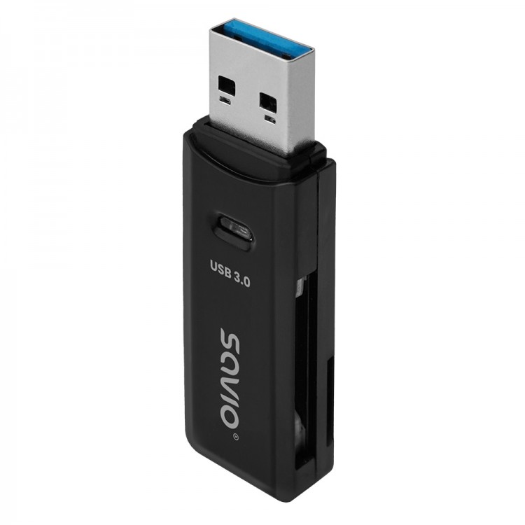 Cititor Carduri Savio AK-64, USB 3.0 pentru carduri SD, SDHC, SDXC, microSD, microSDHC si microSDXC