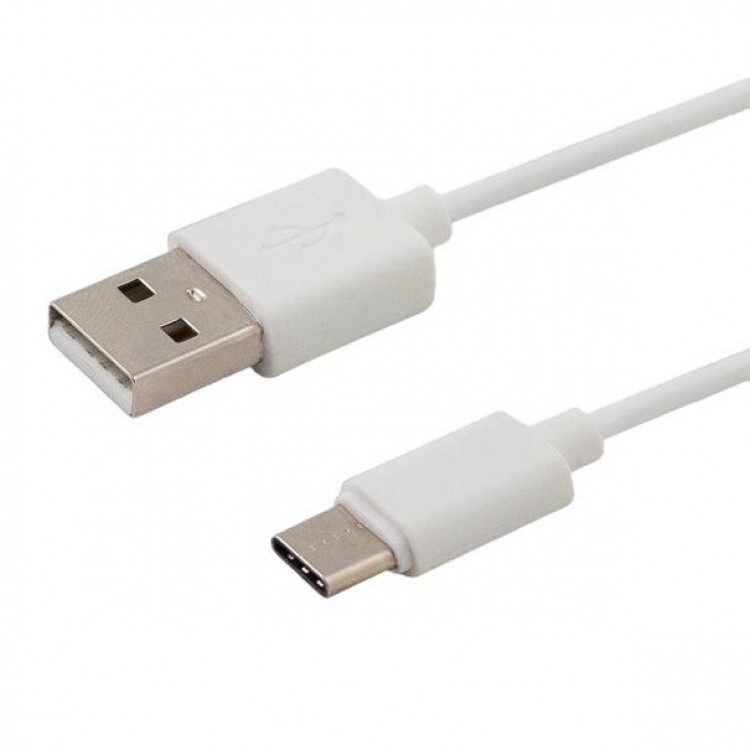 Cablu transfer date si incarcare, Savio, CL-125, USB 2.0 la USB-C 2.0, 2.1A, 1m, Alb