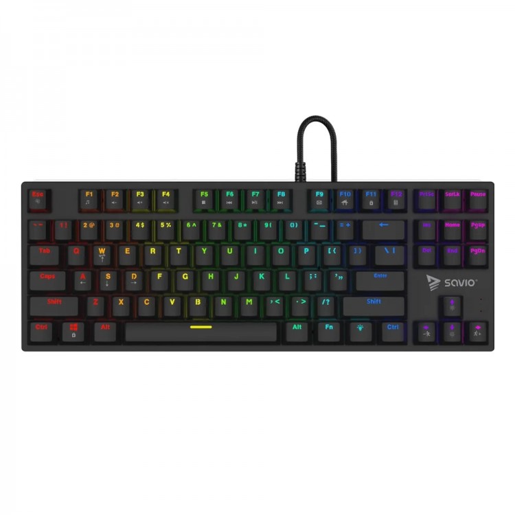 Tastatura Mecanica Gaming Profesionala, Savio Tempest X2 Outemu RED, iluminare RGB