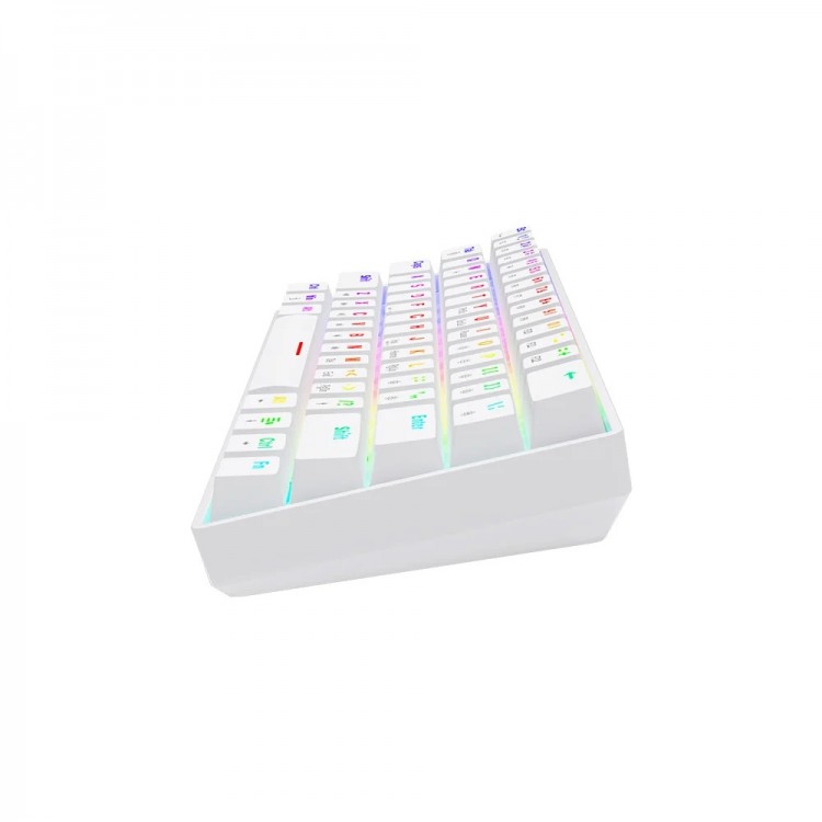 Tastatura Mecanica Gaming, Savio Whiteout X2, Switch Outemu RED, iluminare RGB, Alb