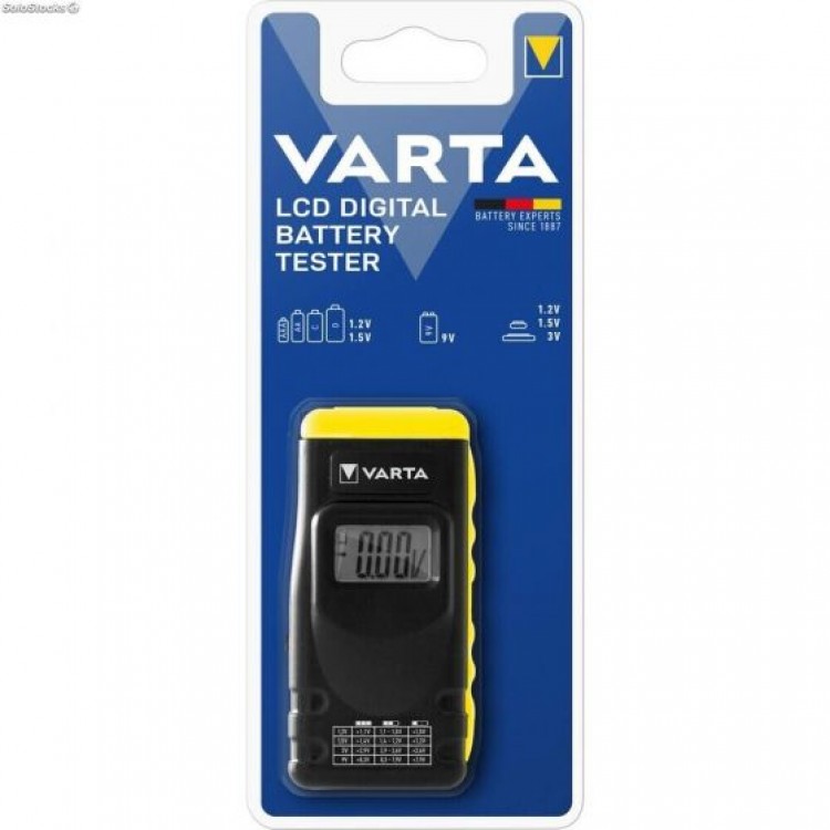 Tester digital baterie VARTA, 891, LCD, Negru