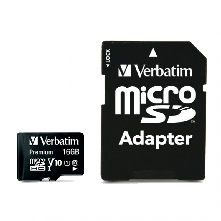 Card de memorie premium microSDHC de 16 GB cu adaptor, UHS-I V10 U1 Clasa 10