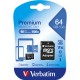 Card de memorie premium microSDXC de 64 GB cu adaptor, UHS-I V10 U1 Clasa 10
