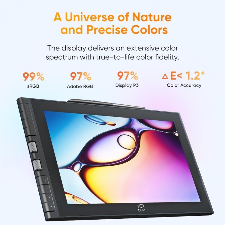 Tableta grafica XP-PEN Artist 12 GEN 3, 11.9" Full HD, 16384 niveluri presiune, IPS, 16:9, 5080 LPI, X4 Smart Chip Stylus, Roata Dial + 8 butoane rapide, Negru