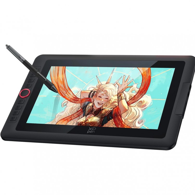 Tableta grafica XP-PEN Artist 13.3 Pro V2, 16K X3 Pro Smart Chip Stylus, 99% sRGB, IPS, 16:9, 1920 x 1080, 5080 LPI, PS 16384, 200 RPS, include stand portabil si cablu 3-in-1