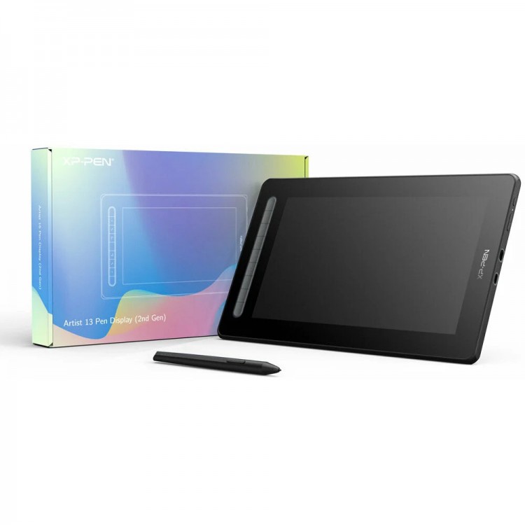 Tableta grafica XP-PEN Artist 13 GEN 2, 13.3" FHD Laminat, TILT, USB Type-C, 96% RGB, include Pen X3 Elite, Manusa, 10 varfuri de rezerva, Negru