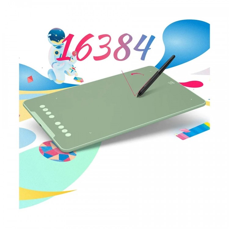 Tableta grafica XP-PEN Deco 01v3, 10x6.25", TILT, OTG + Android, 8 Butoane, 16384 niveluri presiune, include Artrage LIte, Manusa, Pen-Stand, 8 varfuri de rezerva, folie protectie, verde