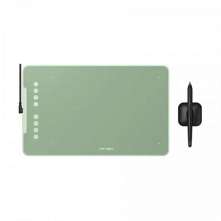 Tableta grafica XP-PEN Deco 01v3, 10x6.25", TILT, OTG + Android, 8 Butoane, 16384 niveluri presiune, include Artrage LIte, Manusa, Pen-Stand, 8 varfuri de rezerva, folie protectie, verde