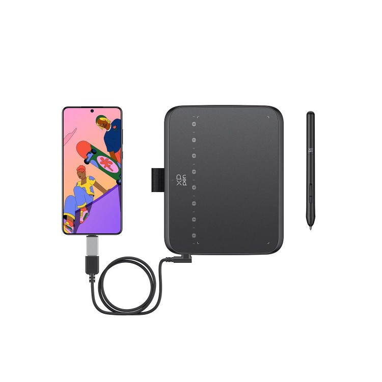 Tableta grafica XP-PEN Deco 640, 7.41x5.90", 5080LPI, Tilt, USB Type-C, 16384 niveluri presiune, include 10 varfuri de rezerva, 220RPS