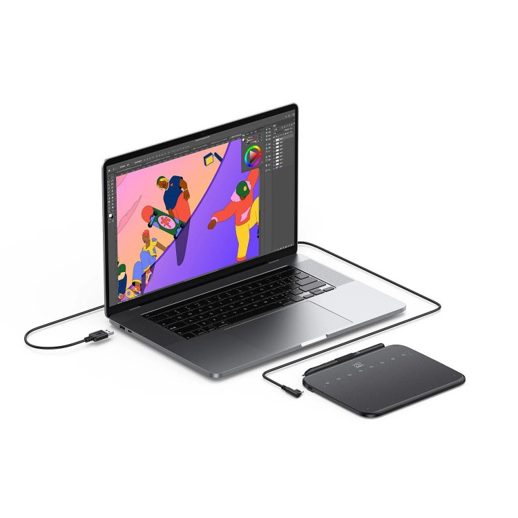 Tableta grafica XP-PEN Deco 640, 7.41x5.90", 5080LPI, Tilt, USB Type-C, 16384 niveluri presiune, include 10 varfuri de rezerva, 220RPS