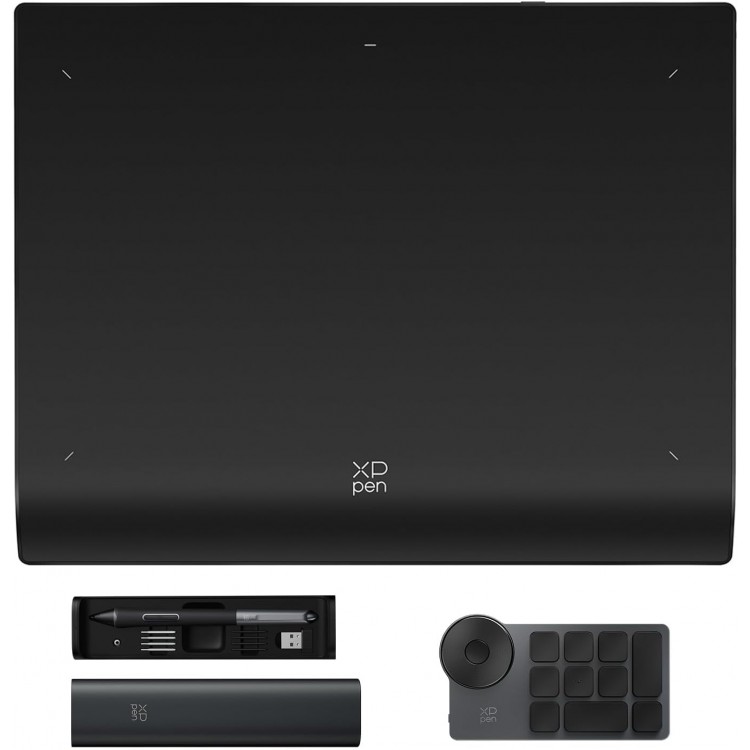 Tableta grafica XP-PEN Deco PRO MW Gen 2, 9x6", 16384 niveluri presiune, conexiune Bluetooth 5.0, Pen-Stand, 10 varfuri de rezerva, cu telecomanda ACK05