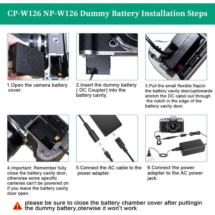 Alimentator OEM NP-W126 NP-W126S pentru FUJIFLIM X100VI X-T30 II X-S10 X-T200 X100F X100V X-A5 X-E4 X-Pro3 X-T3 X-T20 X-T30 II