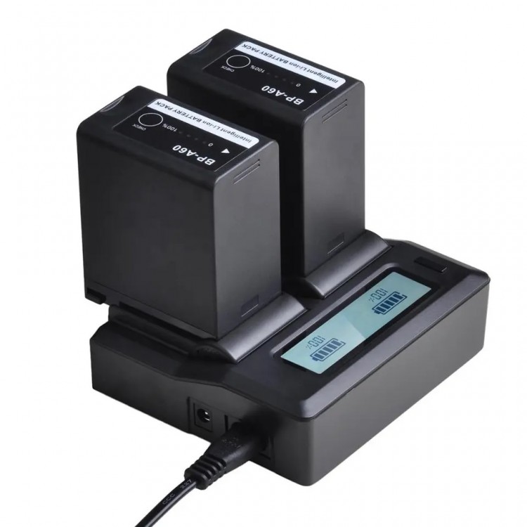 Incarcator Dual Batmax BP-A60 BP-A30 BP-A90, Incarcare Rapida, pentru Canon CA-CP200L EOS C200 PL C200B C300 Mark II EOS C300 II PL XF705